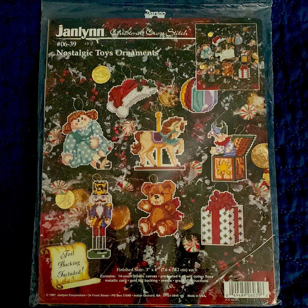 Christmas Cross Stitch Nostalgic Toys Ornaments New in Package